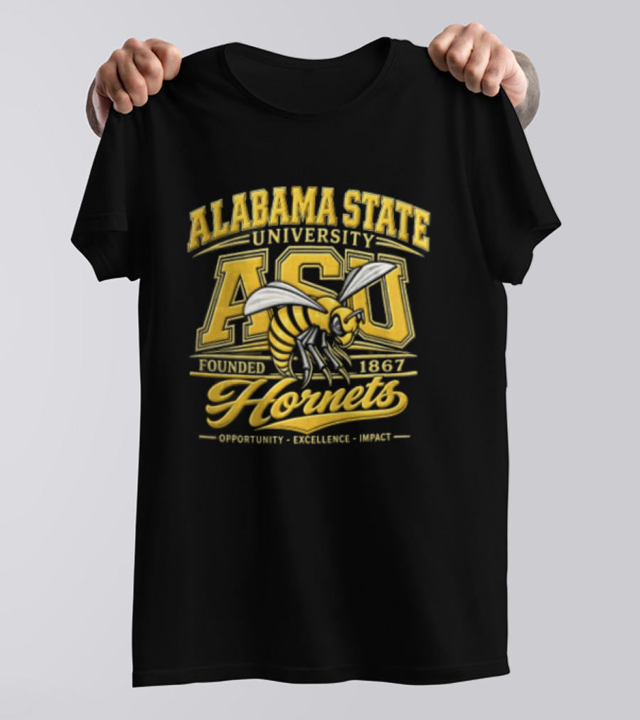Alabama State University ASU Hornets Est 1867 Opportunity Excellence Impact T-Shirt