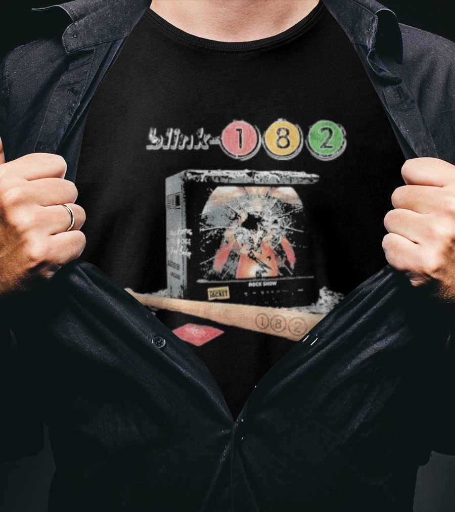 Blink 182 Take Off Your Pants And Jacket Rock Show TV Smash 182 Baseball Bat T-Shirt
