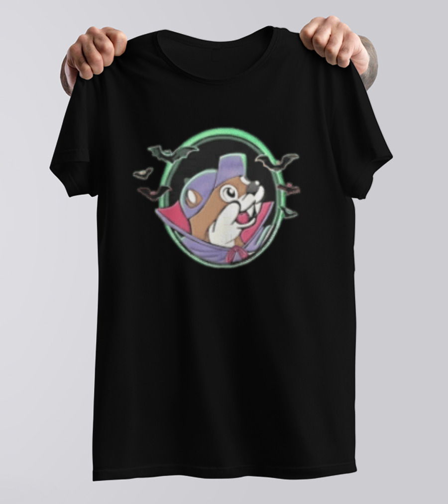 Buc Ee's Beaver Vampire Cape Bats Spooky Halloween T-Shirt