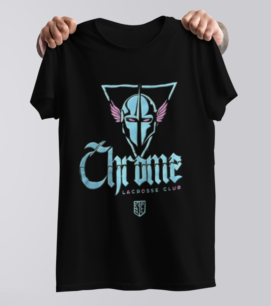 Chrome Lacrosse Club Winged Helmet T-Shirt