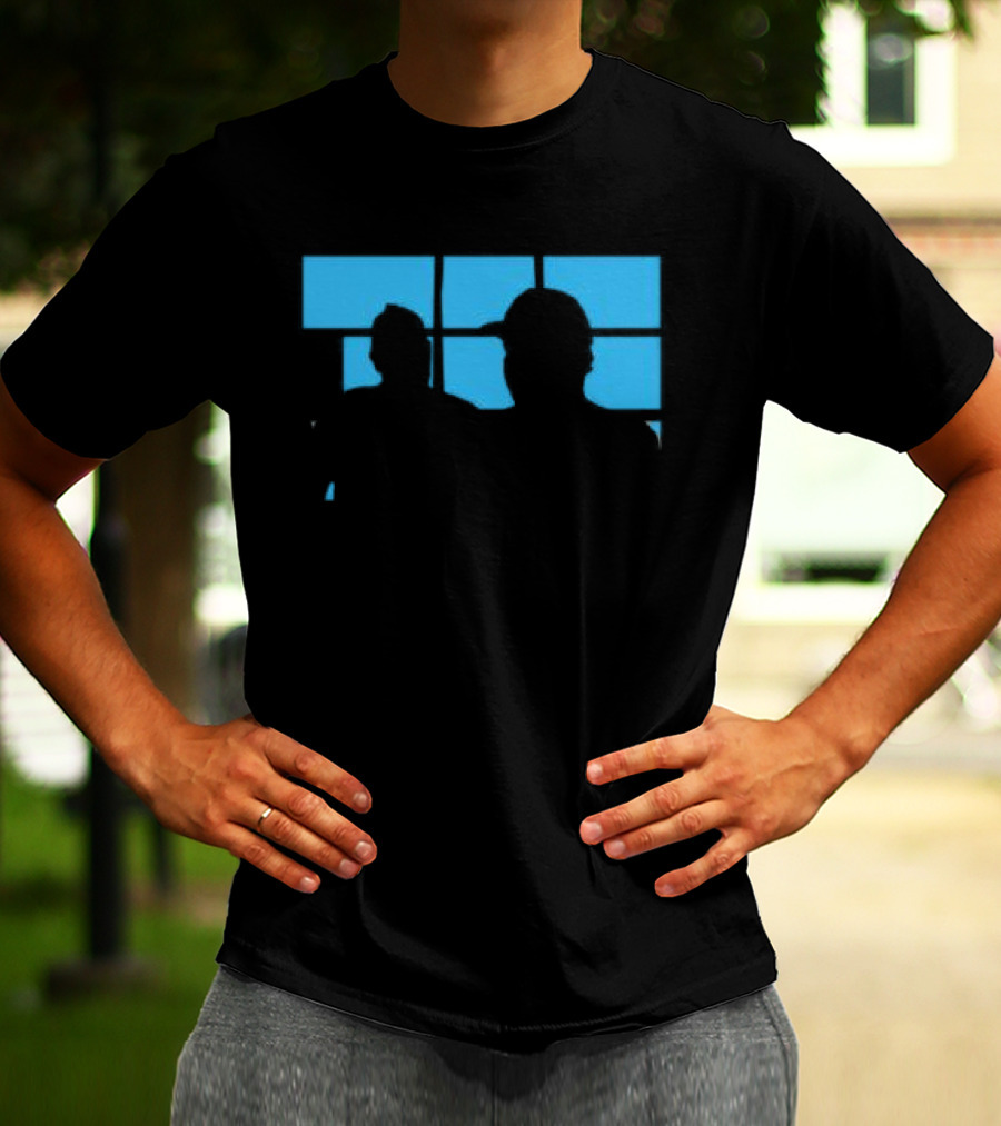 Daz Black Stars Store Shop Blue Off The Hook Black Silhouette Duo T-Shirt