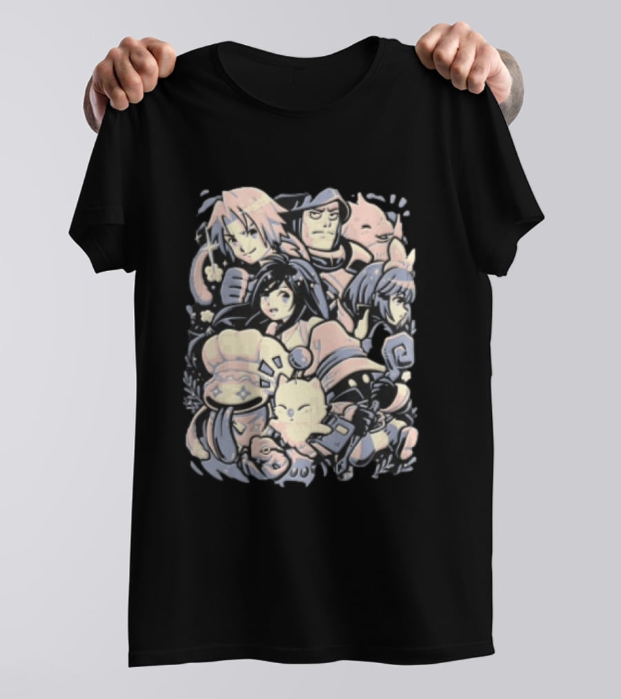 Final Fantasy Anime Group Characters T-Shirt