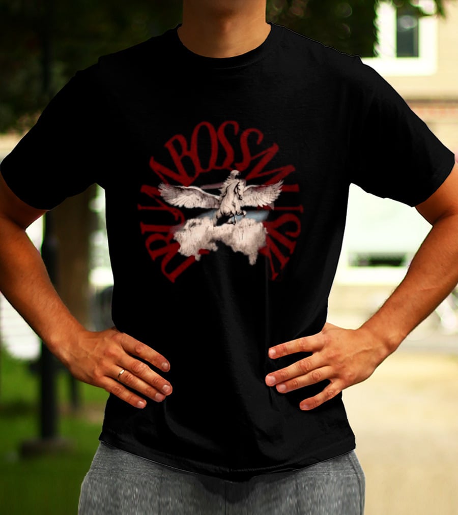 No Bad Vibes Drum Boss Musik Pegasus Clouds T-Shirt