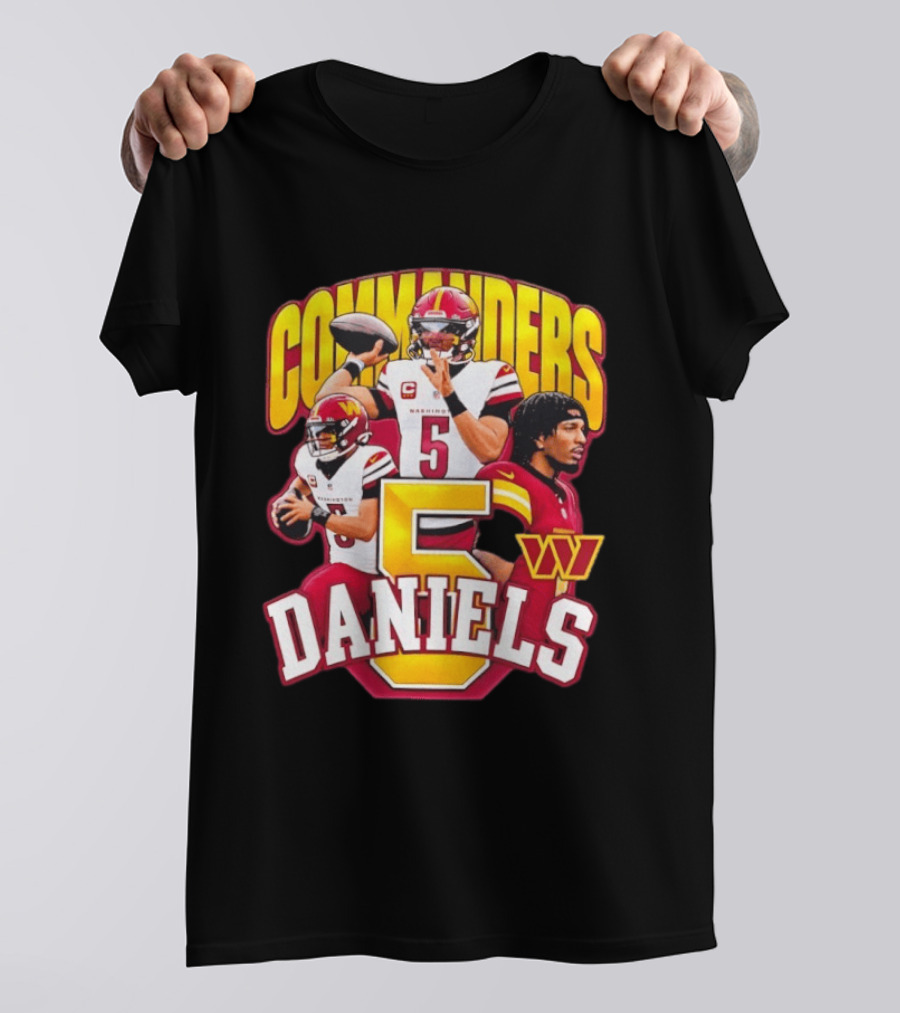 Commanders Jayden Daniels 5 Washington Football T-Shirt