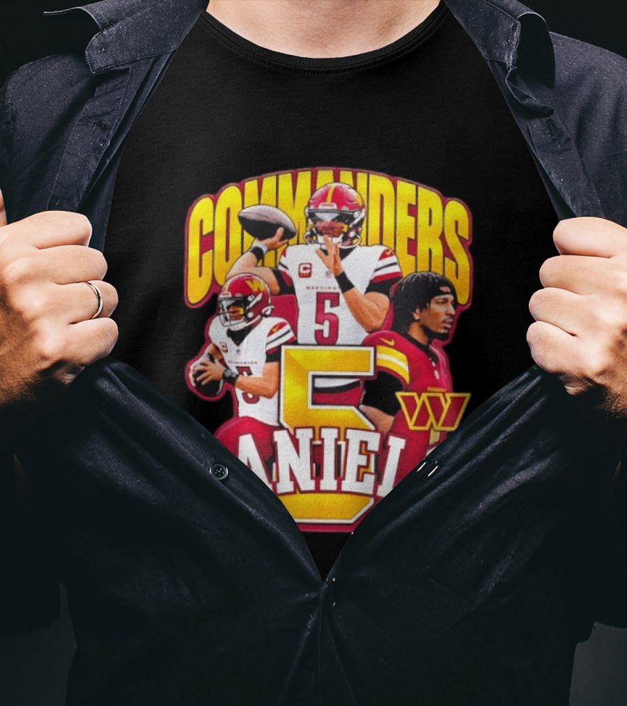 Commanders Jayden Daniels 5 Washington Football T-Shirt
