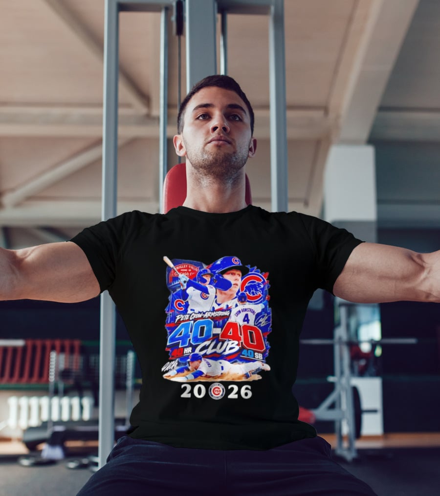 Pete Crow Armstrong 40HR 40SB Club Chicago Cubs 2026 T-Shirt