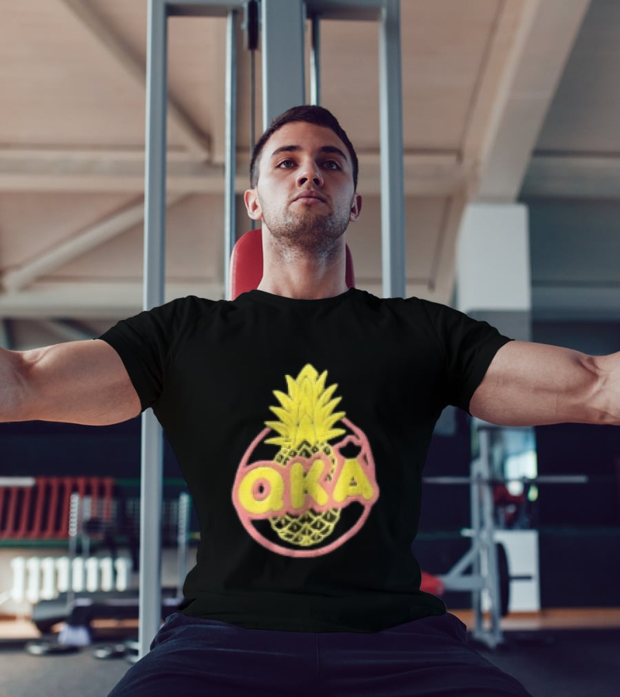 QKA Yellow Pineapple Inside Red Circle T-Shirt