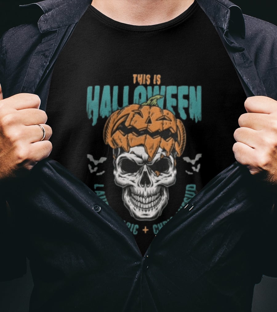 Lauren Babic Chris Mifsud This Is Halloween Pumpkin Skull T-Shirt