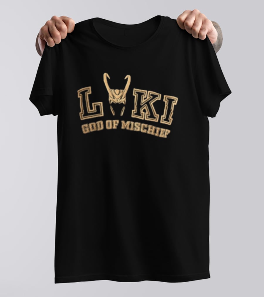 Loki God Of Mischief Helmet Marvel T-Shirt