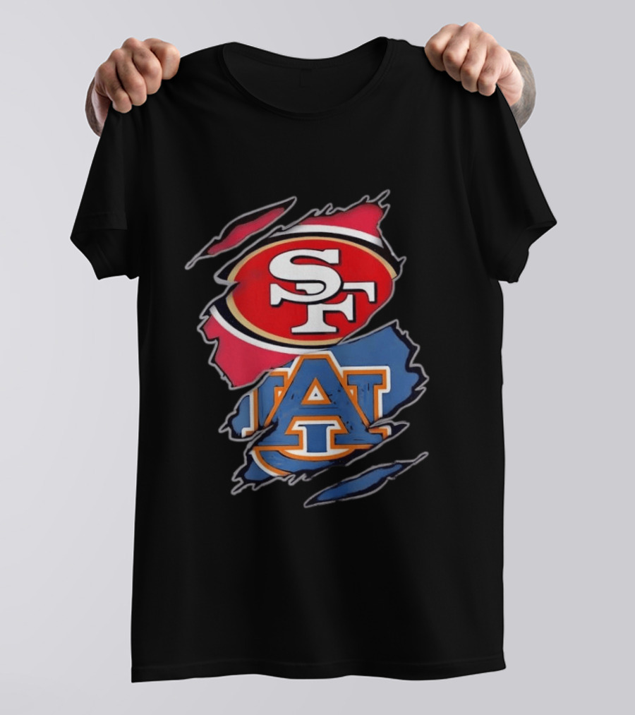 San Francisco 49ers Auburn Tigers Collage T-Shirt