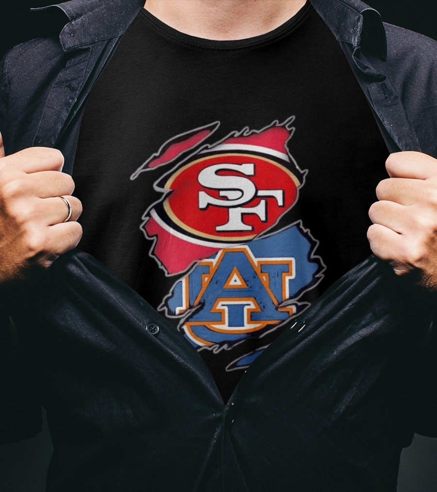 San Francisco 49ers Auburn Tigers Collage T-Shirt