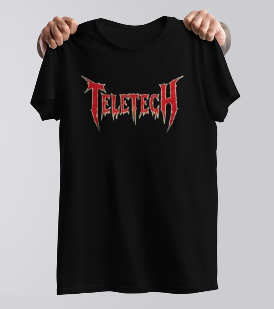 Teletech Store Shop Evil Vintage Gothic Style Red Dripping T-Shirt