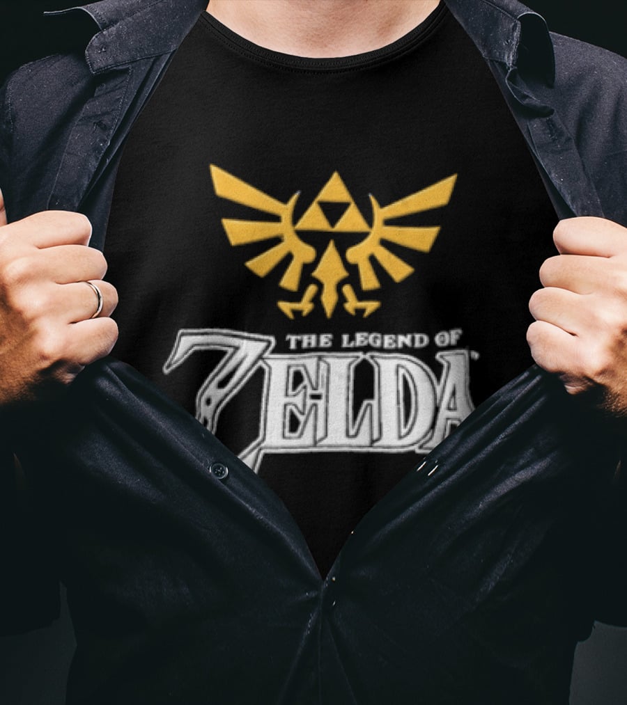 The Legend Of Zelda Yellow Triforce Emblem White T-Shirt