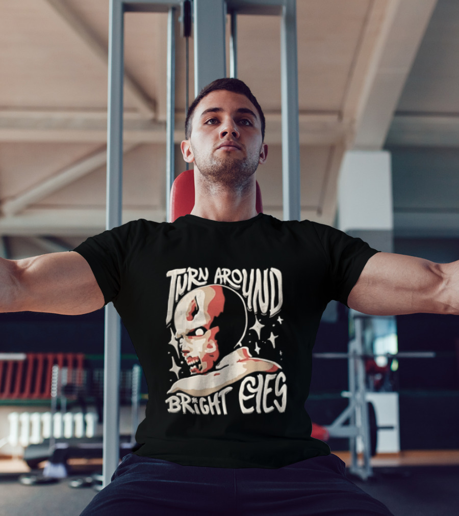 Turn Around Bright Eyes Zombie Face Stars T-Shirt