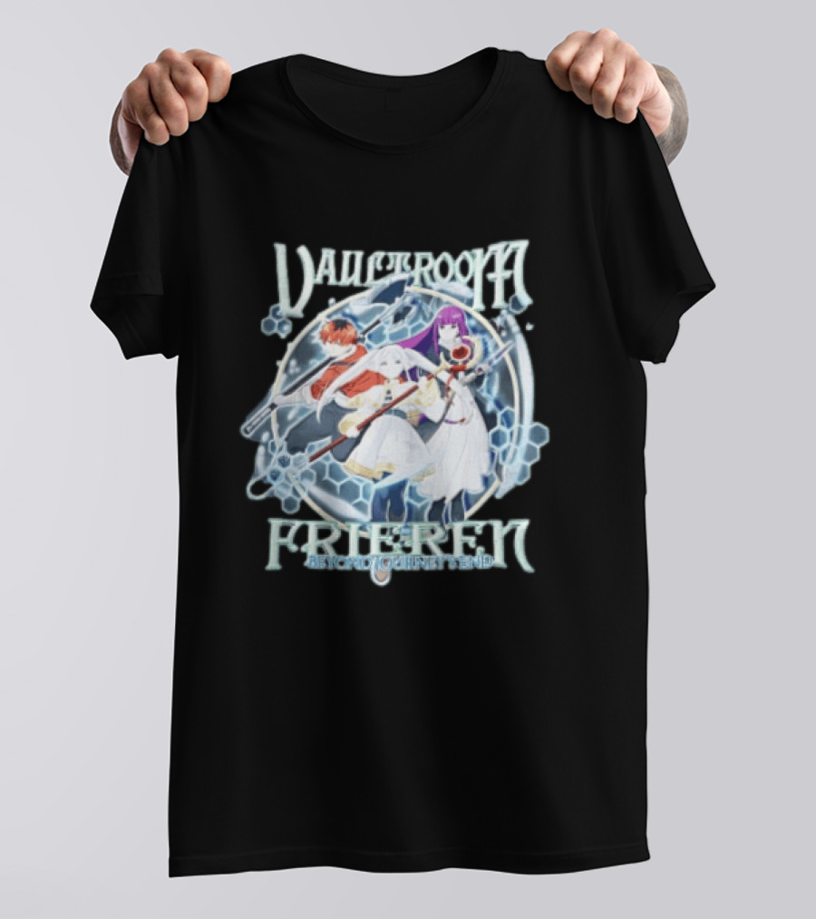 Vaultroom Frieren Beyond Journey's End Anime Characters With Magical Weapons T-Shirt