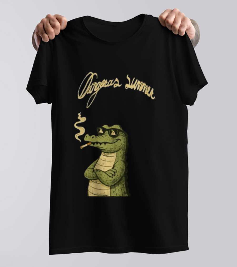 Yeat Dangerous Summer Loose Leaf Gator Smoking Cool Sunglasses Crocodile T-Shirt