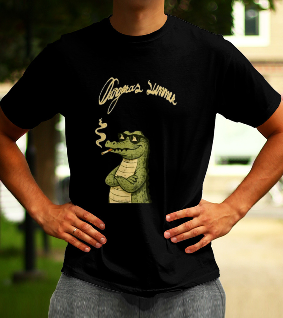 Yeat Dangerous Summer Loose Leaf Gator Smoking Cool Sunglasses Crocodile T-Shirt