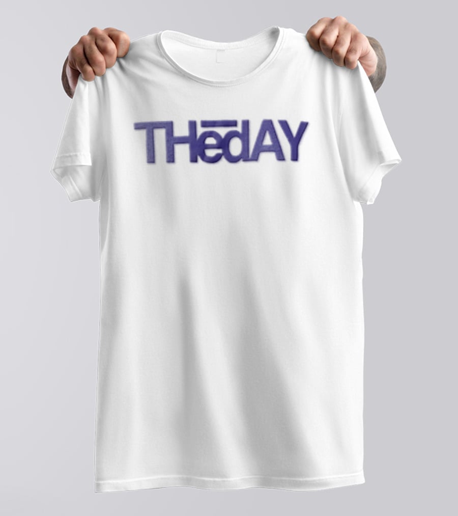 Theday Blue On Fabric T-Shirt
