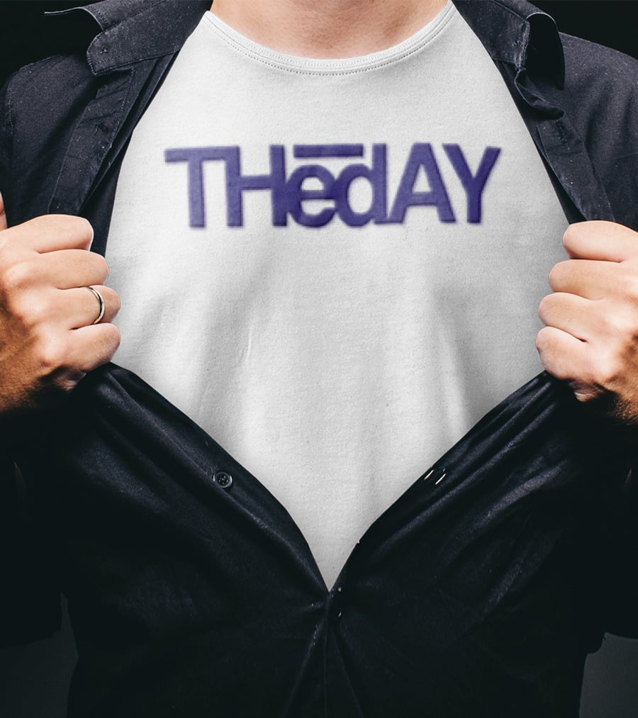 Theday Blue On Fabric T-Shirt