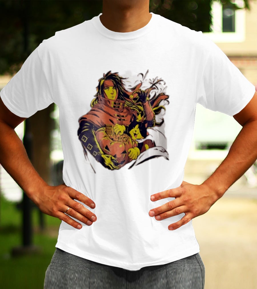 Vincent Valentine Cait Sith Halloween Pumpkin Final Fantasy T-Shirt
