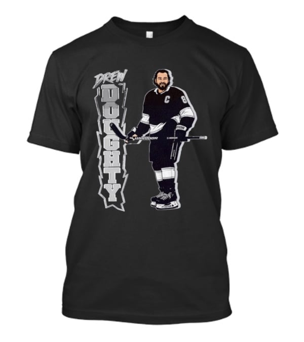 Drew Doughty Captain 8 Los Angeles Kings Hockey Vertical T-Shirt