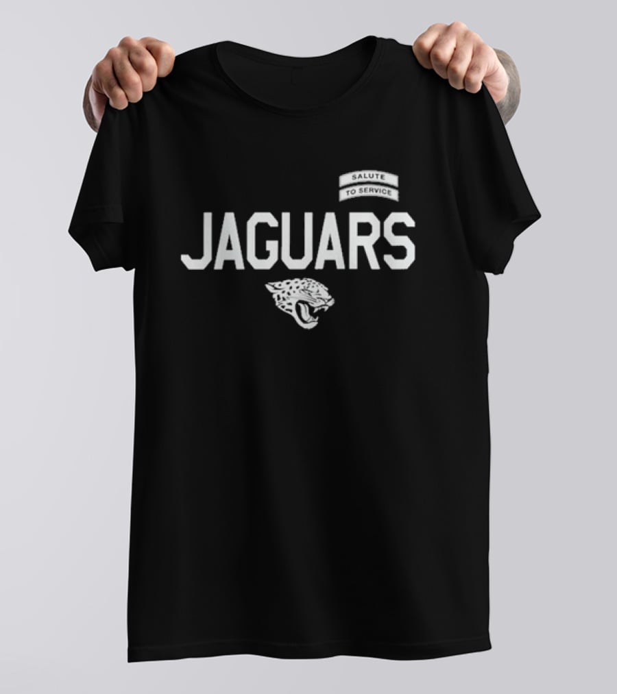 Jacksonville Jaguars Salute To Service Jaguars Head Logo NFL Football T-Shirt
