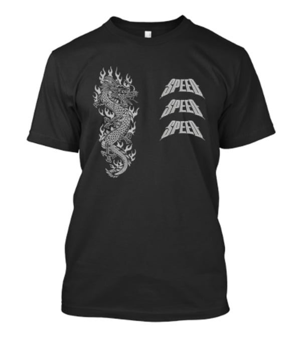 Evil Greed Store Speed HC Mentality Grey Tribal Flames And Wings T-Shirt