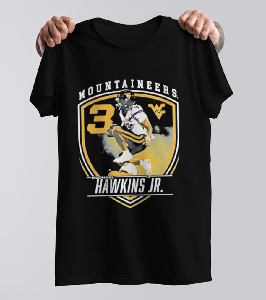 Mountaineers Hawkins Jr. 3 West Virginia WV T-Shirt