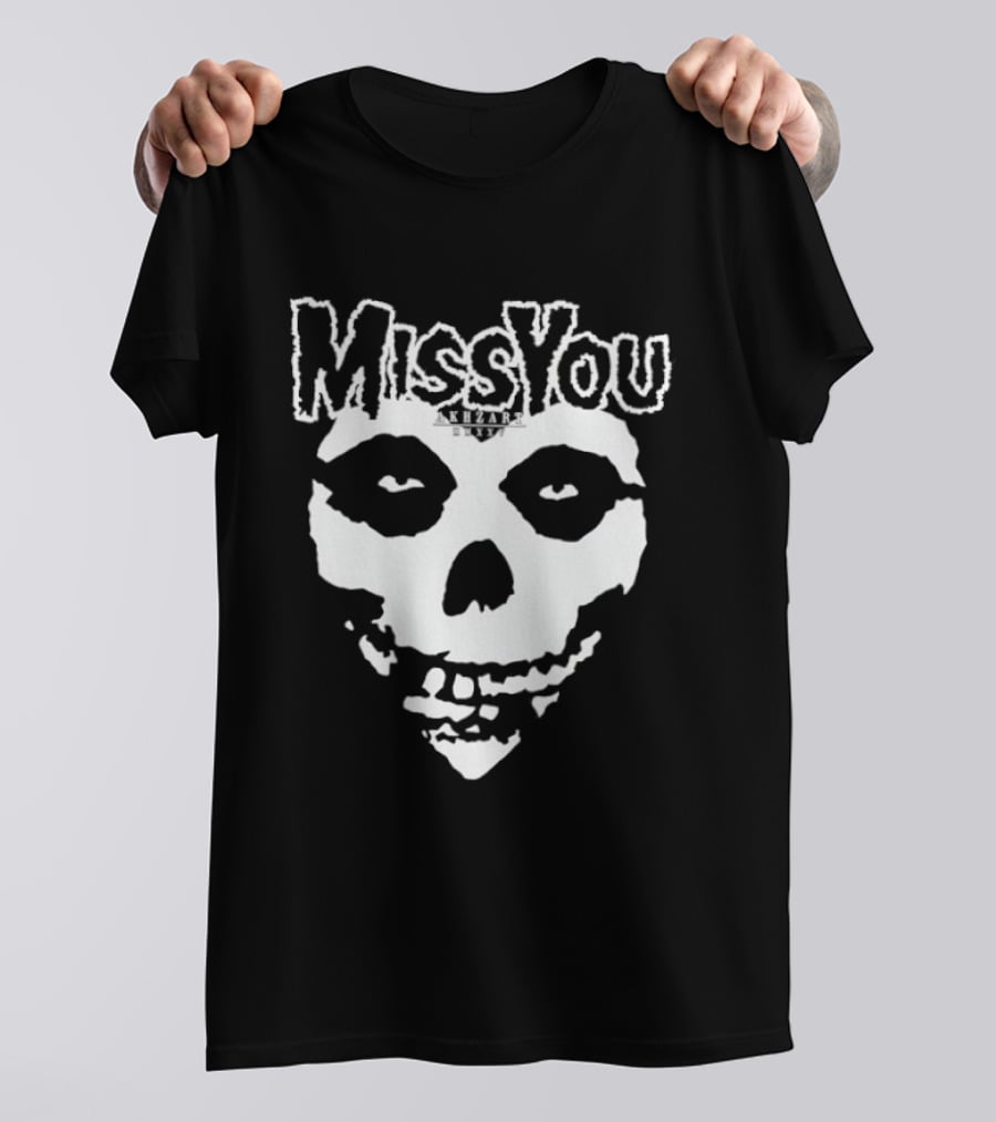 Miss You Skull Gothic Dark MMXXV Akhzart T-Shirt