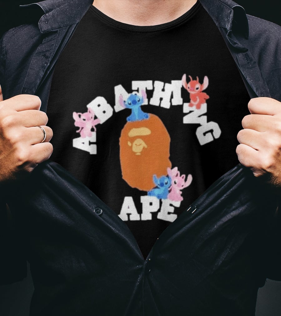 Original Bape A Bathing Ape Disney Stitch Collaboration T-Shirt