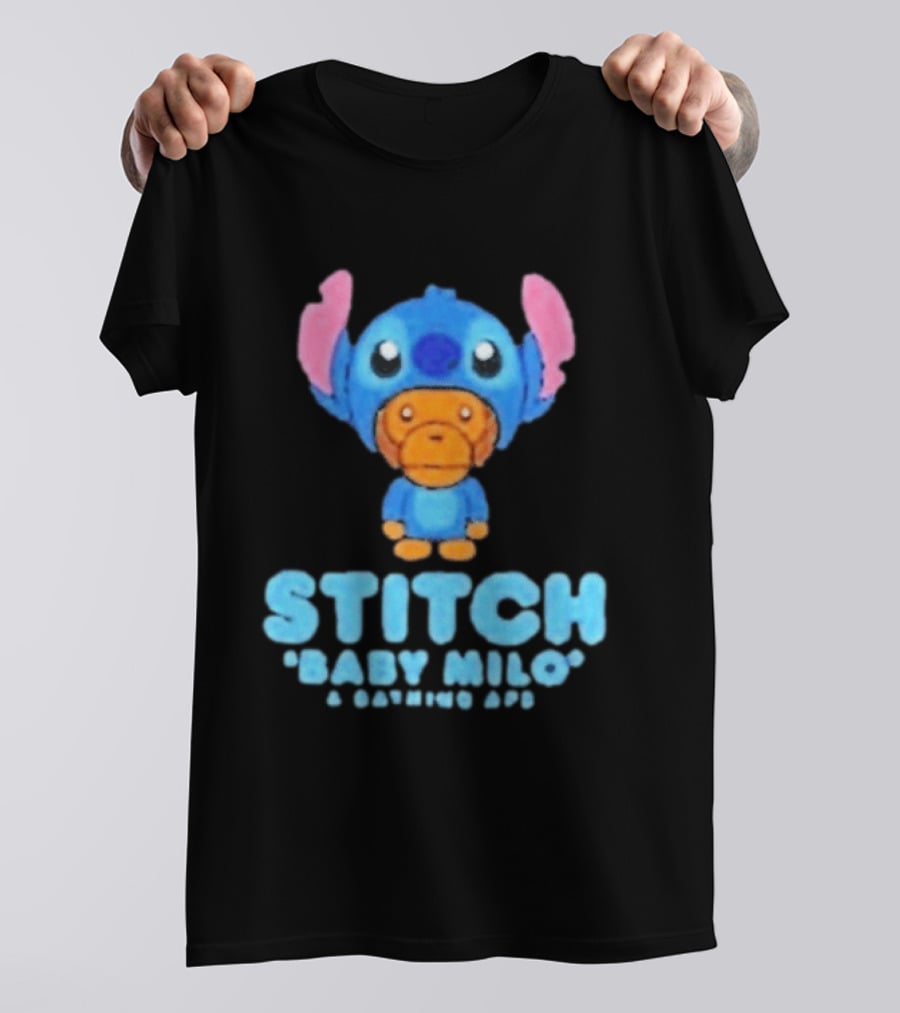 Original Bape X Disney Stitch Baby Milo Collaboration 2026 T-Shirt