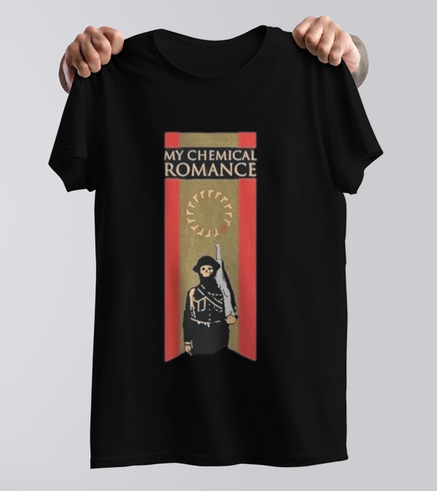 My Chemical Romance Soldier Marching Band Uniform Red Black Gold T-Shirt