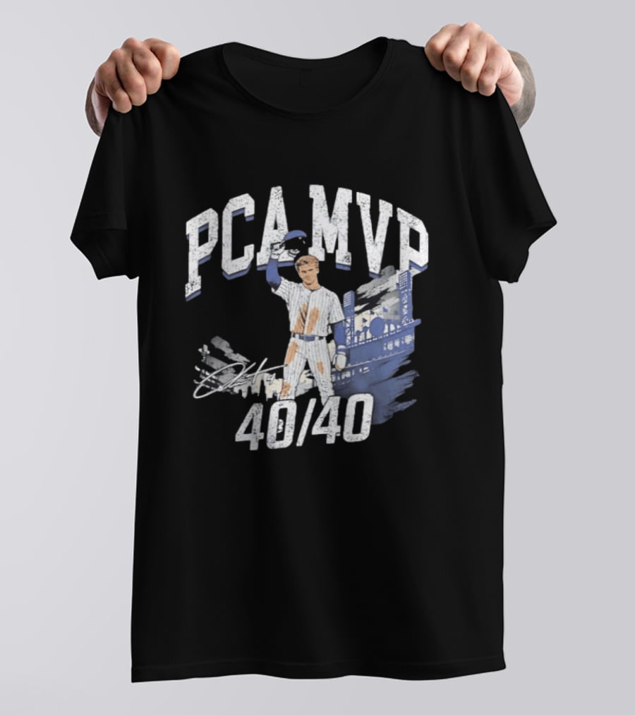 PCA MVP Pete Crow Armstrong Chicago Cubs 40 40 Club T-Shirt