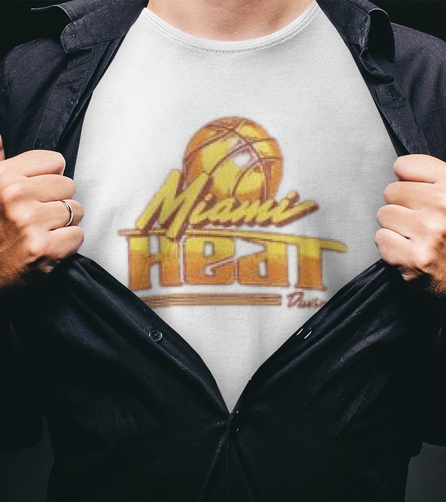 Miami Heat Store Court Culture X Duvin Sundown Vintage Basketball T-Shirt