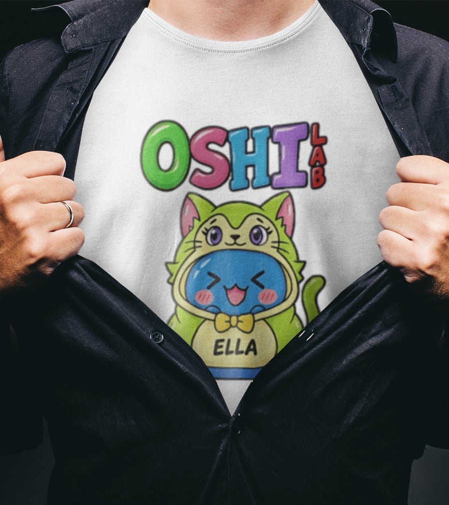 Oshi Lab Cute Cat Ella Kawaii T-Shirt
