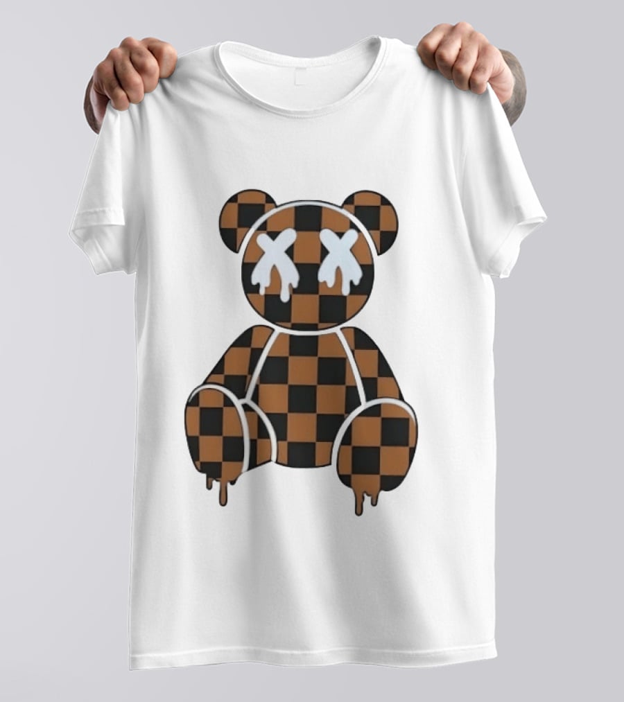 Jamie Foxx Jimmy Kimmel Live Checkered X Eyes Dripping Teddy Bear T-Shirt