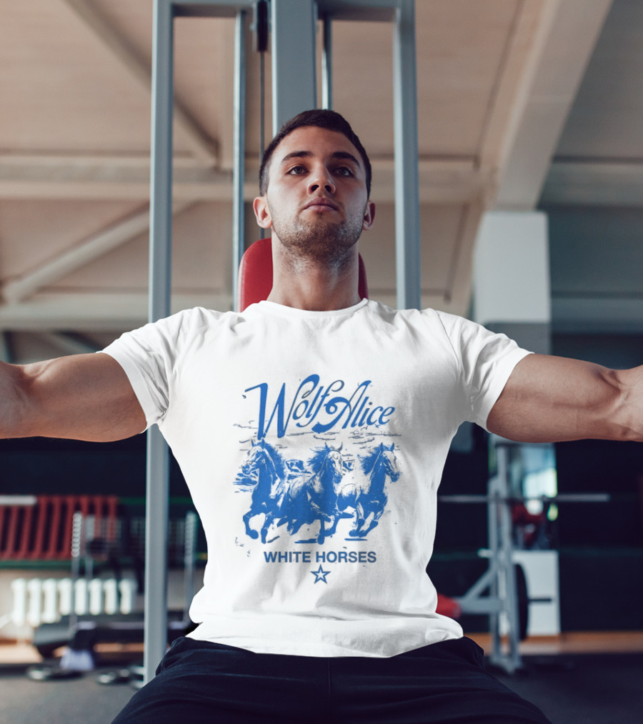 Wolf Alice Blue White Horses Star T-Shirt