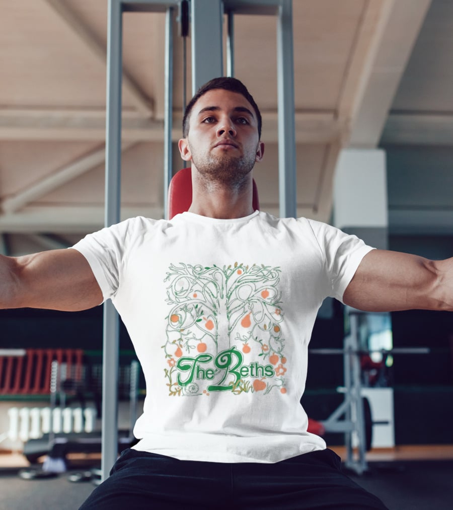 The Beths Fruit Tree Art Green Orange T-Shirt