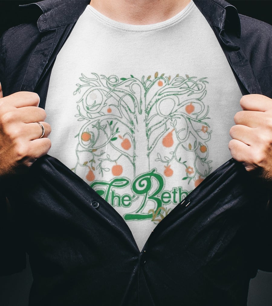 The Beths Fruit Tree Art Green Orange T-Shirt