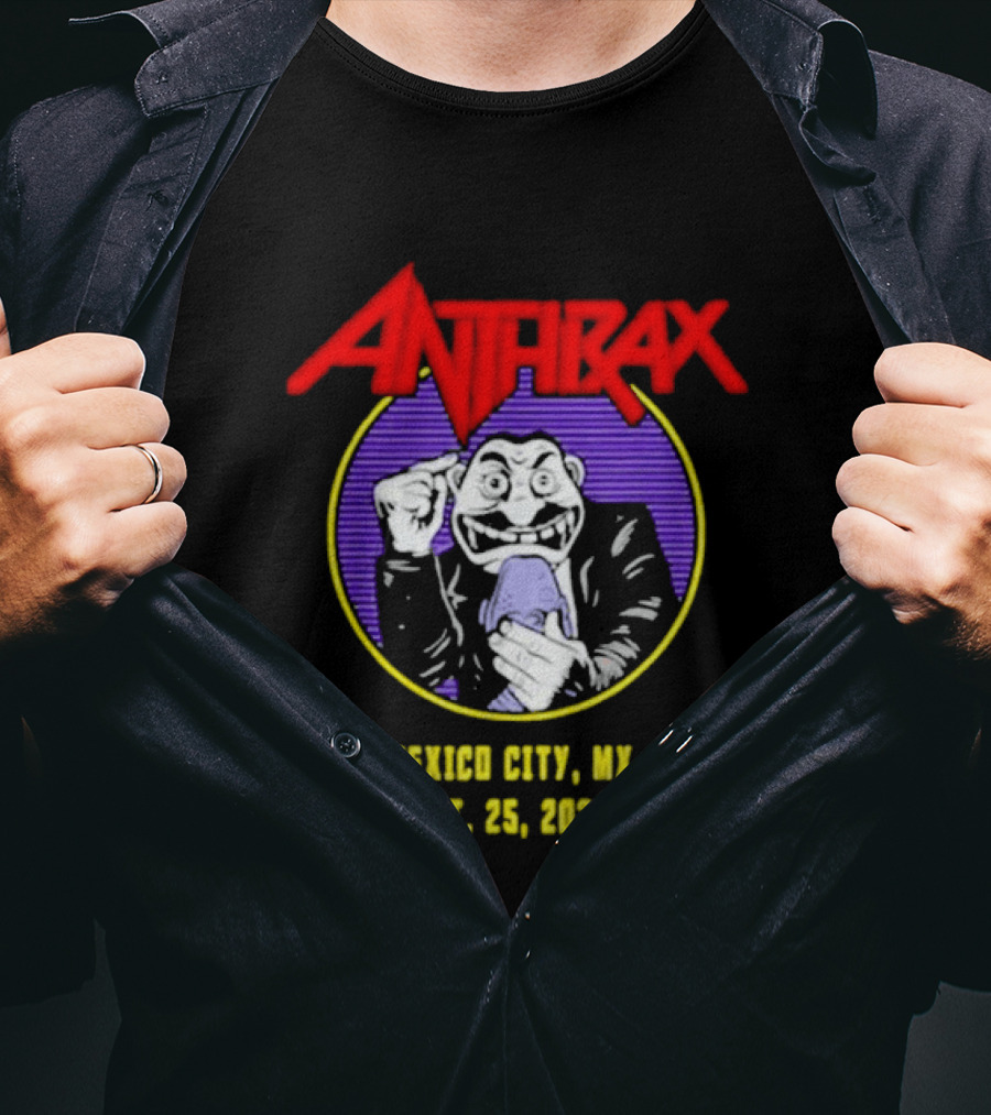 Anthrax Mexico City MX October 25 2026 World Tour Event T-Shirt