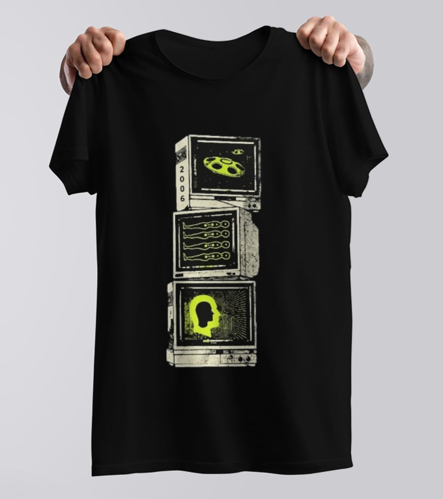Brand New The Devil And God Are Raging Inside Me 2006 Signal Stack Retro Monitors T-Shirt