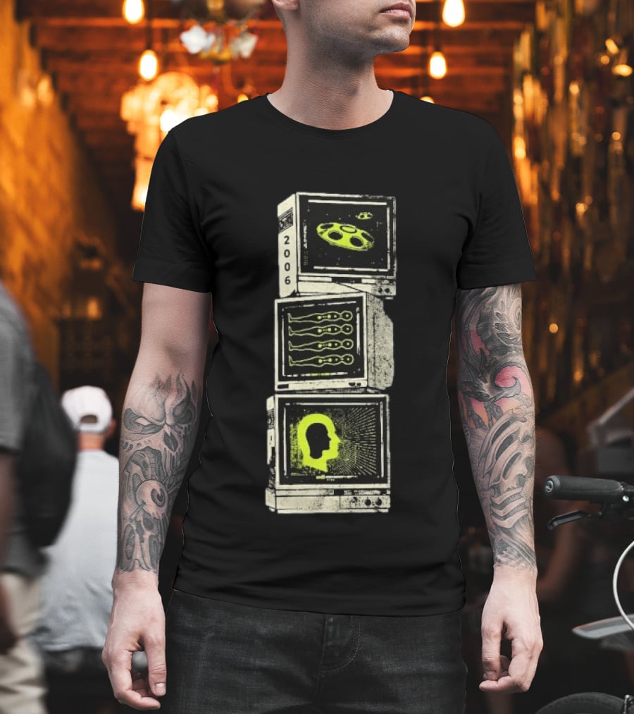 Brand New The Devil And God Are Raging Inside Me 2006 Signal Stack Retro Monitors T-Shirt