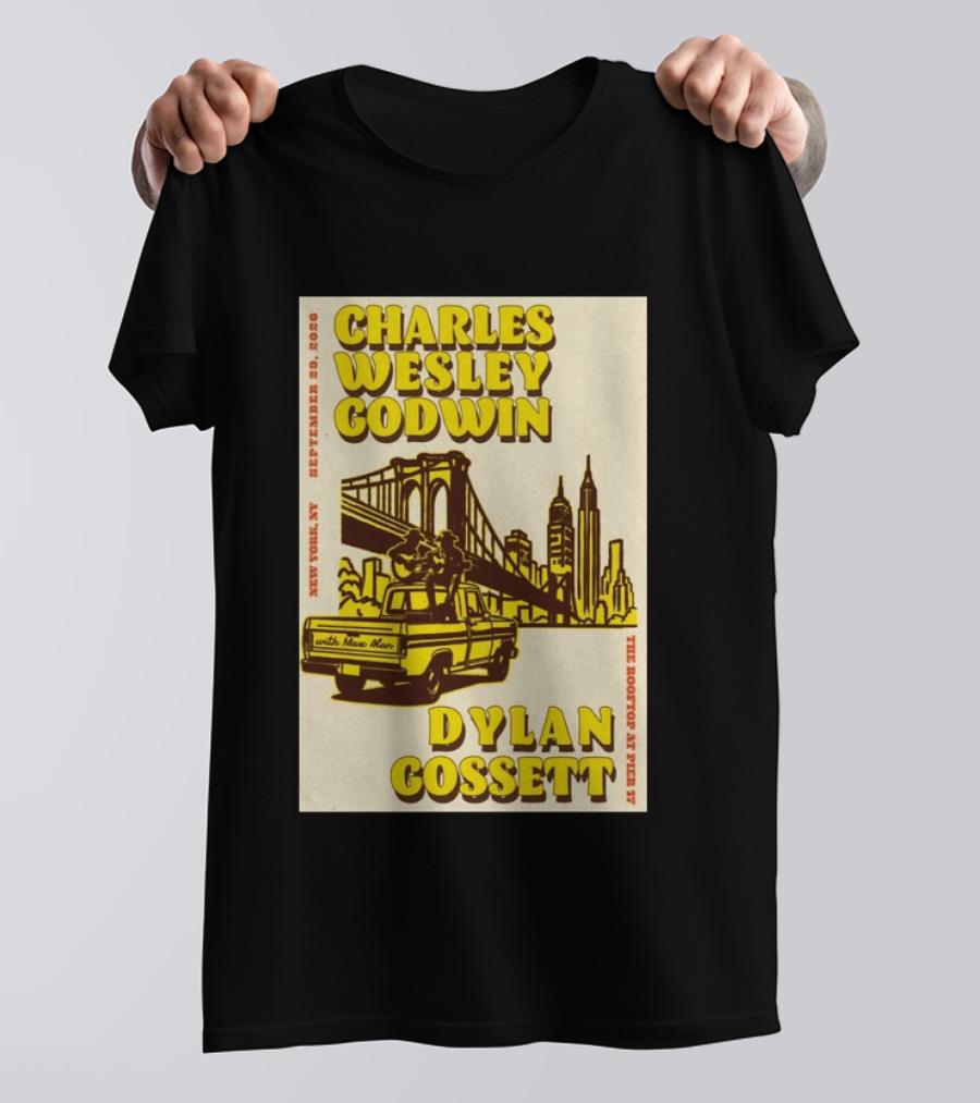 Charles Wesley Godwin Rooftop Pier 17 New York September 2026 Dylan Gossett T-Shirt