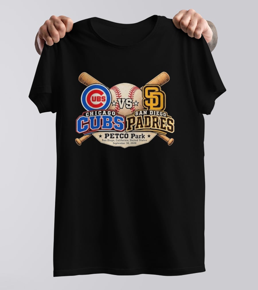 Chicago Cubs Vs San Diego Padres MLB NL Wild Card Series Game 2 PETCO Park San Diego September 30 2026 T-Shirt