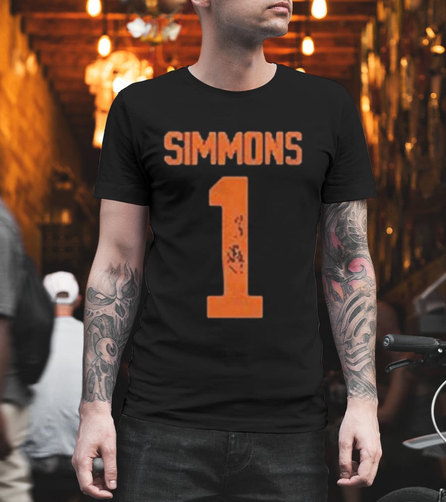 SIMMONS 1 Texas Longhorns Football T-Shirt