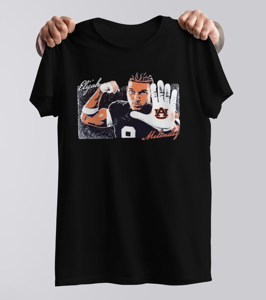 Elijah Melendez Auburn Tigers Football AU Hand Gesture T-Shirt