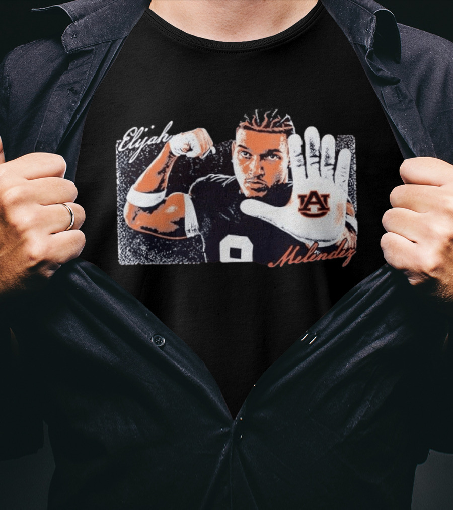 Elijah Melendez Auburn Tigers Football AU Hand Gesture T-Shirt