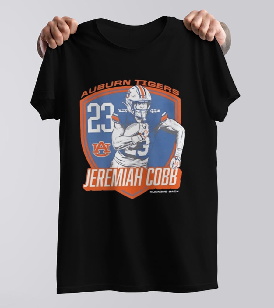 Jeremiah Cobb 23 Auburn Tigers Running Back Football Player T-Shirt