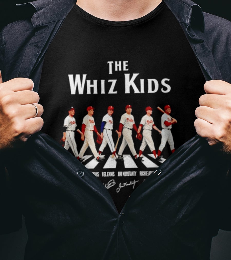 Philadelphia Phillies The Whiz Kids Abbey Road Baseball Legends T-Shirt