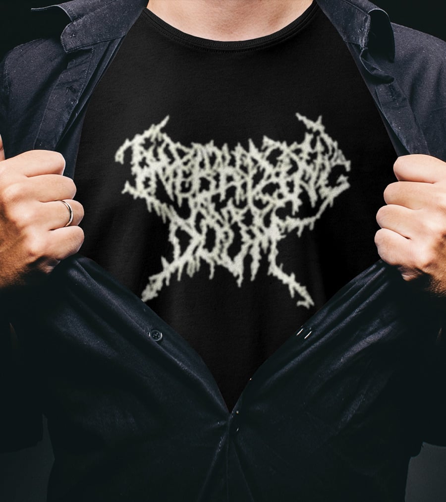 Ritual Doom Against Traffic White Distressed Font T-Shirt